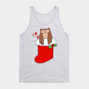 Christmas Stocking Owl Tank Top